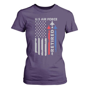 Veteran US Air Force T Shirt For Women Vintage USA Flag Veterans TS10 Purple Print Your Wear