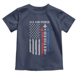 Veteran US Air Force Toddler T Shirt Vintage USA Flag Veterans TS10 Navy Print Your Wear
