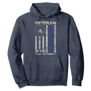 Veteran Of The US Air Force Hoodie Vintage Camo USA Flag Veterans TS10 Navy Print Your Wear
