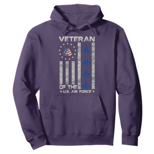 Veteran Of The US Air Force Hoodie Vintage Camo USA Flag Veterans TS10 Purple Print Your Wear