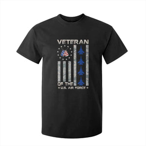 Veteran Of The US Air Force T Shirt For Kid Vintage Camo USA Flag Veterans TS10 Black Print Your Wear