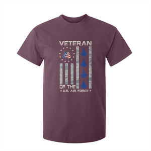 Veteran Of The US Air Force T Shirt For Kid Vintage Camo USA Flag Veterans TS10 Maroon Print Your Wear