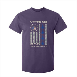 Veteran Of The US Air Force T Shirt For Kid Vintage Camo USA Flag Veterans TS10 Purple Print Your Wear