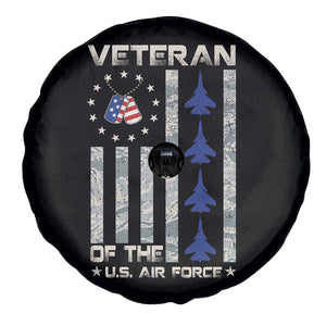 Veteran Of The US Air Force Spare Tire Cover Vintage Camo USA Flag Veterans TS10 Print Your Wear