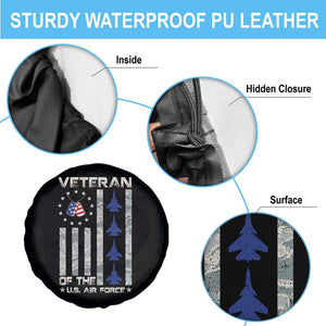 Veteran Of The US Air Force Spare Tire Cover Vintage Camo USA Flag Veterans TS10 Print Your Wear
