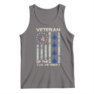 Veteran Of The US Air Force Tank Top Vintage Camo USA Flag Veterans TS10 Deep Heather Print Your Wear