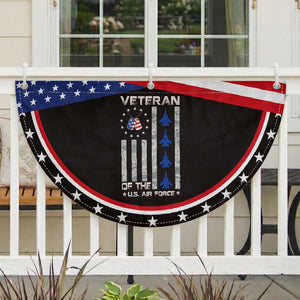 Veteran Of The US Air Force Patriotic Fan Flag Vintage Camo USA Flag Veterans