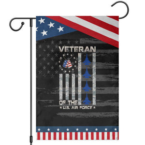 Veteran Of The US Air Force Garden Flag Vintage Camo USA Flag Veterans TS10 Distressed Black Blue Print Your Wear