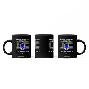 Retired Master Sergeant Of The Air Force Veteran Coffee Mug Vintage USA Flag Veterans TS10 Print Your Wear