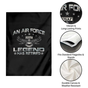 An Air Force Legend Has Retired Garden Flag Vintage Camo US Veteran TS10 Print Your Wear