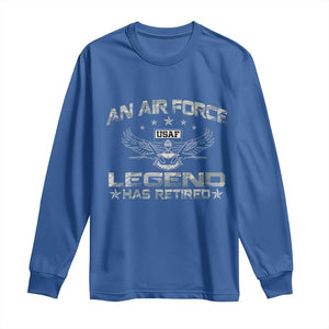 An Air Force Legend Has Retired Long Sleeve Shirt Vintage Camo US Veteran TS10 Royal Blue Print Your Wear