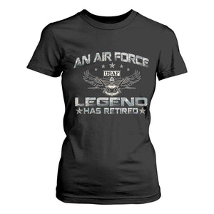 An Air Force Legend Has Retired T Shirt For Women Vintage Camo US Veteran TS10 Black Print Your Wear