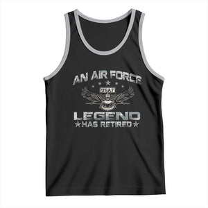 An Air Force Legend Has Retired Tank Top Vintage Camo US Veteran TS10 Black Athletic Heather Print Your Wear