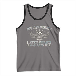 An Air Force Legend Has Retired Tank Top Vintage Camo US Veteran TS10 Deep Heather Black Print Your Wear