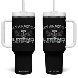 An Air Force Legend Has Retired Tumbler With Handle Vintage Camo US Veteran TS10 One Size: 40 oz Black Print Your Wear