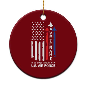 Air Force Veteran Ceramic Ornament Vintage US Flag TS10 1pc Red Print Your Wear