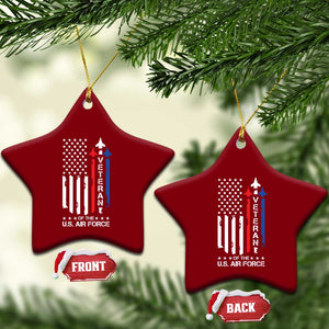 Air Force Veteran Ceramic Ornament Vintage US Flag TS10 Print Your Wear