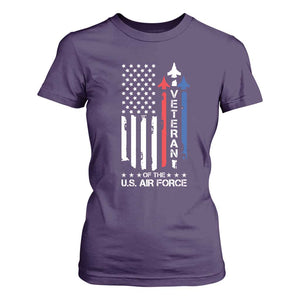 Air Force Veteran T Shirt For Women Vintage US Flag TS10 Purple Print Your Wear