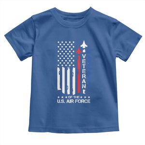 Air Force Veteran Toddler T Shirt Vintage US Flag TS10 Royal Blue Print Your Wear