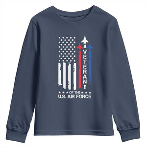 Air Force Veteran Youth Sweatshirt Vintage US Flag TS10 Navy Print Your Wear