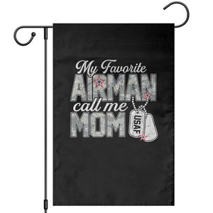Proud Air Force Family Garden Flag My Favorite Airman Calls Me Mom TS10 Black Print Your Wear