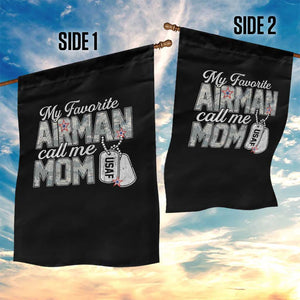 Proud Air Force Family Garden Flag My Favorite Airman Calls Me Mom TS10 Print Your Wear