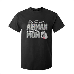 Proud Air Force Family T Shirt For Kid My Favorite Airman Calls Me Mom TS10 Black Print Your Wear