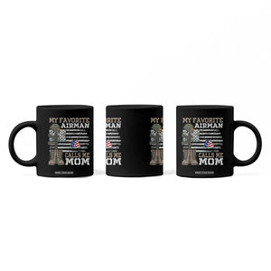 Proud Air Force Mom Coffee Mug My Favorite Airman Military Family Camo US Flag TS10 Print Your Wear