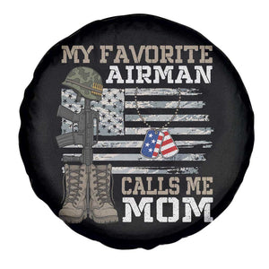 Proud Air Force Mom Spare Tire Cover My Favorite Airman Military Family Camo US Flag TS10 Print Your Wear