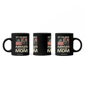 Proud Air Force Mom Coffee Mug My Soldier Airman Calls Me Mom US Flag TS10 Print Your Wear