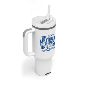 Veteran US Air Force Tumbler With Handle This Is My Retirement Uniform TS10 Print Your Wear