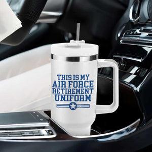 Veteran US Air Force Tumbler With Handle This Is My Retirement Uniform TS10 Print Your Wear