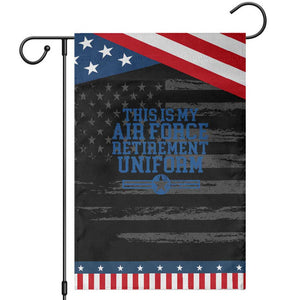 Veteran US Air Force Garden Flag This Is My Retirement Uniform TS10 Distressed Black Blue Print Your Wear