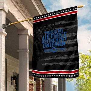 Veteran US Air Force Garden Flag This Is My Retirement Uniform TS10 Distressed Black Red Print Your Wear