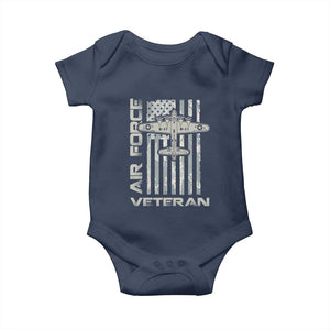 Air Force Veteran Baby Onesie Vintage Camo USA Flag Veterans TS10 Navy Print Your Wear