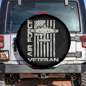 Air Force Veteran Spare Tire Cover Vintage Camo USA Flag Veterans TS10 No hole Black Print Your Wear