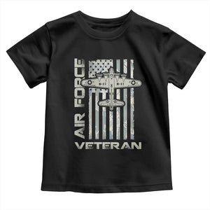 Air Force Veteran Toddler T Shirt Vintage Camo USA Flag Veterans TS10 Black Print Your Wear