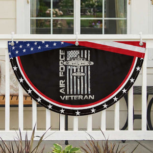 Air Force Veteran Patriotic Fan Flag Vintage Camo USA Flag Veterans