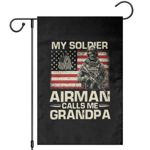 Proud Air Force Grandpa Garden Flag My Soldier Airman Calls Me Grandpa US Flag TS10 Black Print Your Wear