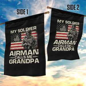 Proud Air Force Grandpa Garden Flag My Soldier Airman Calls Me Grandpa US Flag TS10 Print Your Wear