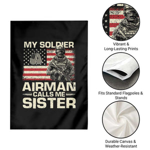 Proud Air Force Sister Garden Flag My Soldier Airman Calls Me Sister US Flag TS10 Print Your Wear