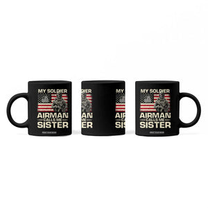 Proud Air Force Sister Coffee Mug My Soldier Airman Calls Me Sister US Flag TS10 Print Your Wear