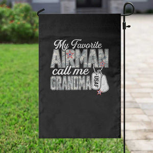 Proud Air Force Family Garden Flag My Favorite Airman Calls Me Grandma TS10 Print Your Wear