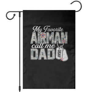 Proud Air Force Family Garden Flag My Favorite Airman Calls Me Dad TS10 Black Print Your Wear