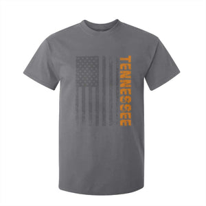 Vintage Tennessee T Shirt For Kid Retro Orange TN USA Flag Patriotic US State TS10 Charcoal Print Your Wear