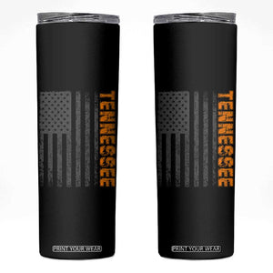 Vintage Tennessee Skinny Tumbler Retro Orange TN USA Flag Patriotic US State TS10 Black Print Your Wear