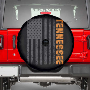 Vintage Tennessee Spare Tire Cover Retro Orange TN USA Flag Patriotic US State TS10 Black Print Your Wear