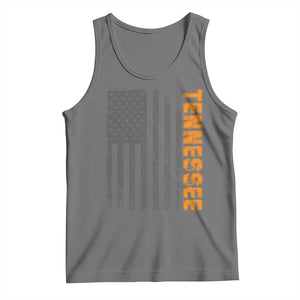 Vintage Tennessee Tank Top Retro Orange TN USA Flag Patriotic US State TS10 Black Heather Print Your Wear