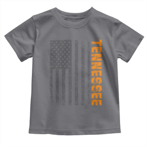 Vintage Tennessee Toddler T Shirt Retro Orange TN USA Flag Patriotic US State TS10 Charcoal Print Your Wear
