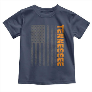 Vintage Tennessee Toddler T Shirt Retro Orange TN USA Flag Patriotic US State TS10 Navy Print Your Wear